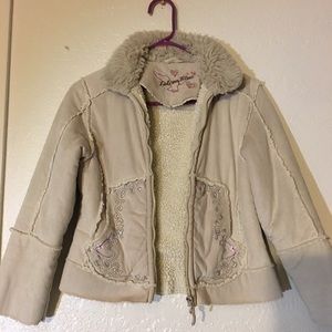 Sz 8 Girls Winter Jacket - Super Soft and Fluffy